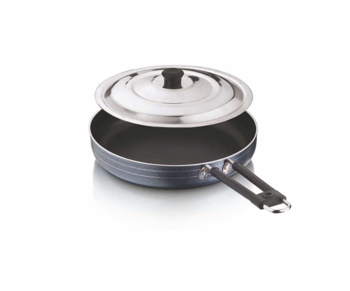 TEJAS Diamond Non-Stick Fry Pan with S.S. Lid HMT