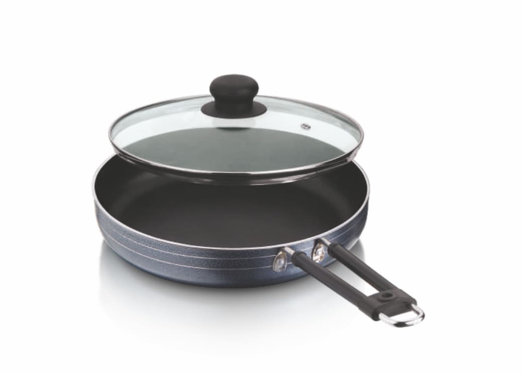 TEJAS Diamond Non-Stick Fry Pan with Glass Lid HMT