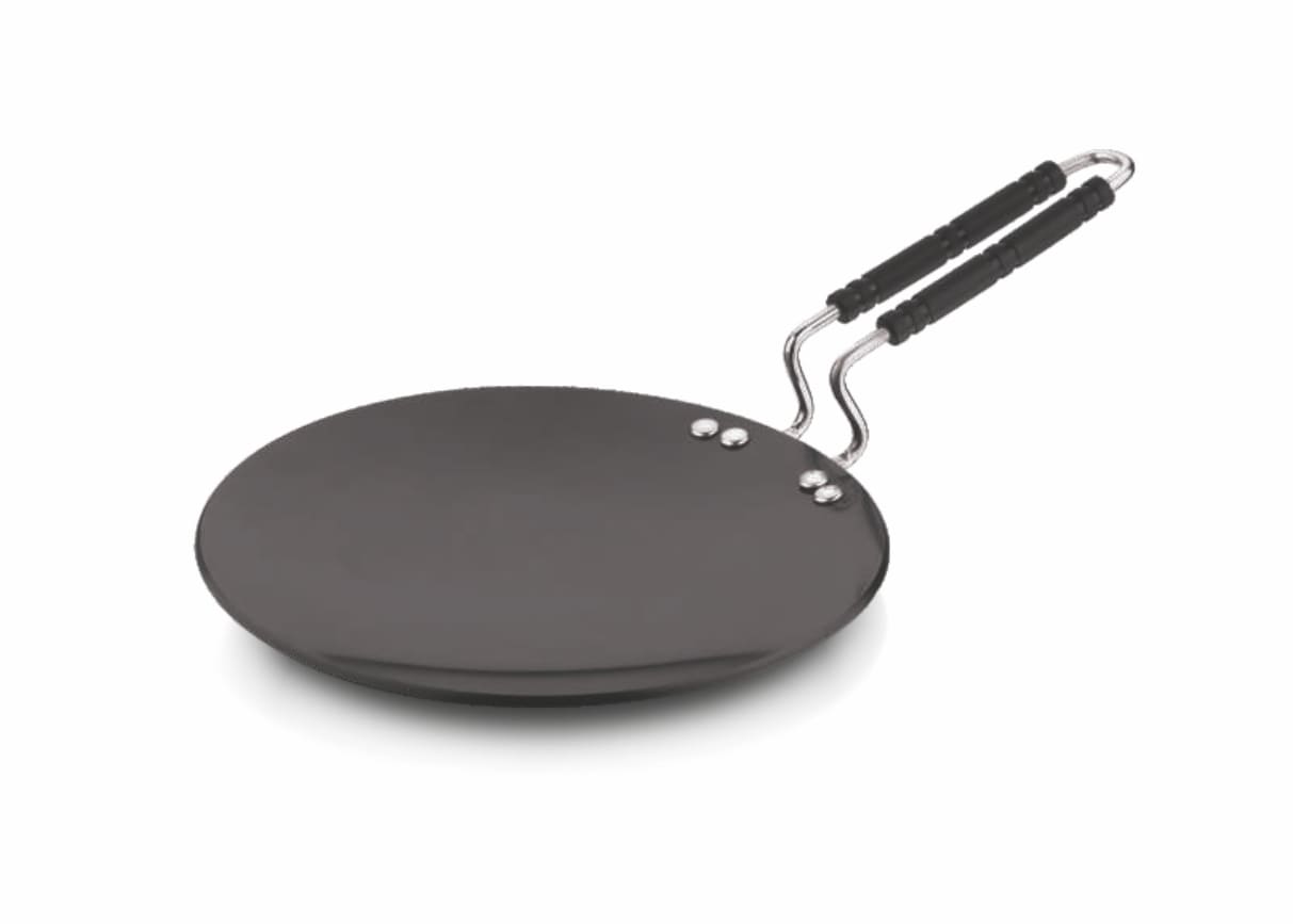 TEJAS Silver Hard Anodize Concave Tawa â€“ 4.0 mm